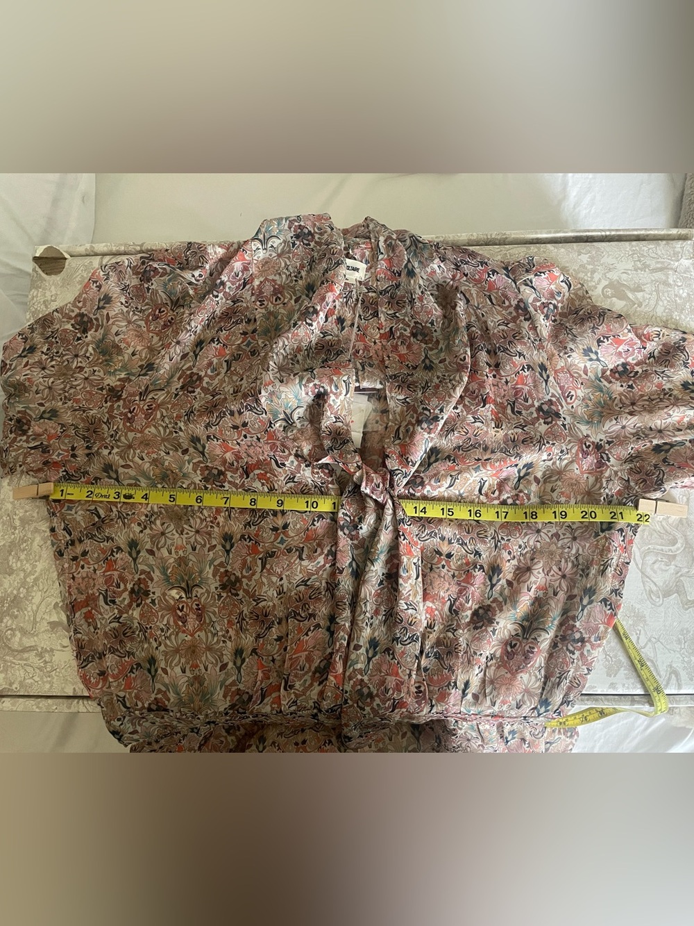 Zadig & Voltaire Blush Floral Tie-Neck Rewel Mousseline Mini Dress. NWT - Picture 10 of 16